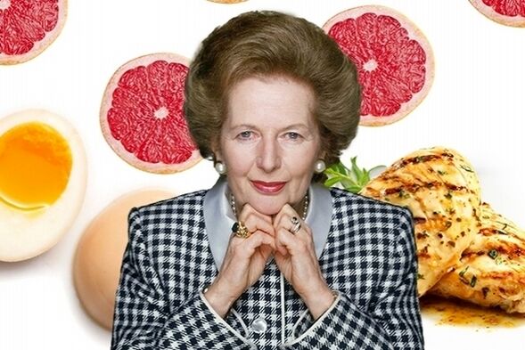 Margaret Thatcher y su dieta